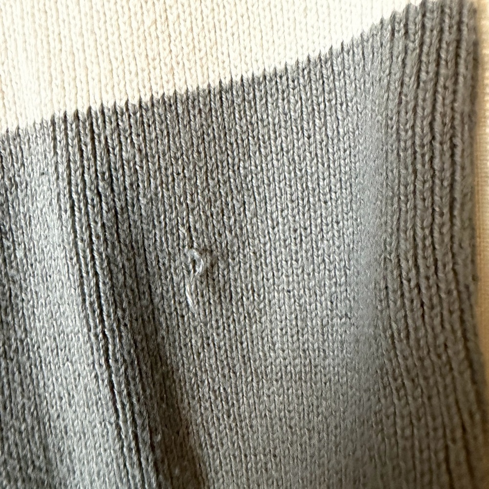 Express Men's Zip-Up Sweater in Navy and Gray - Picture 4 of 5